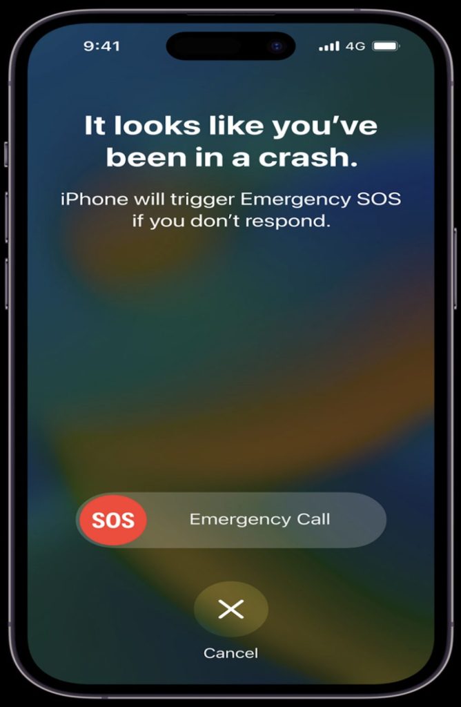 Crash detection in iPhone