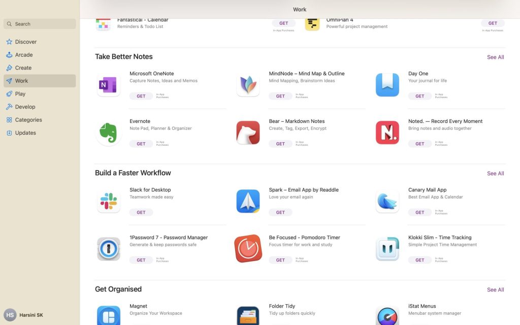 Screenshot of Mac App Store