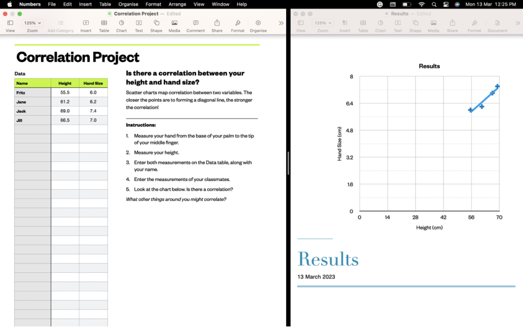Screenshot of Productivity feature - split screen in MacBook, to do two works simultaneously.