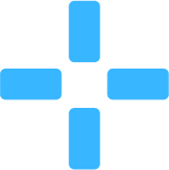 Blue plus icon